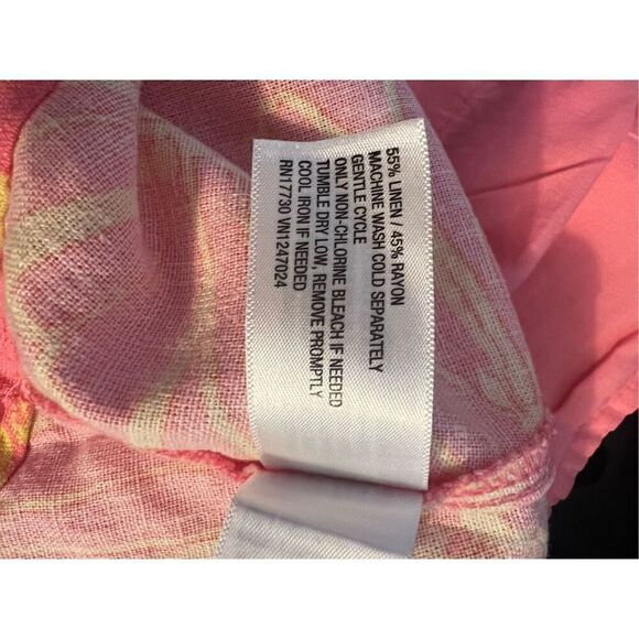 Universal Thread Pink Linen Blend Long Sleeve Cut Out Mini Dress Size L Pockets - Picture 8 of 11